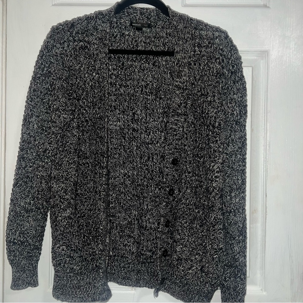MANGO Knit Grey Cardigan